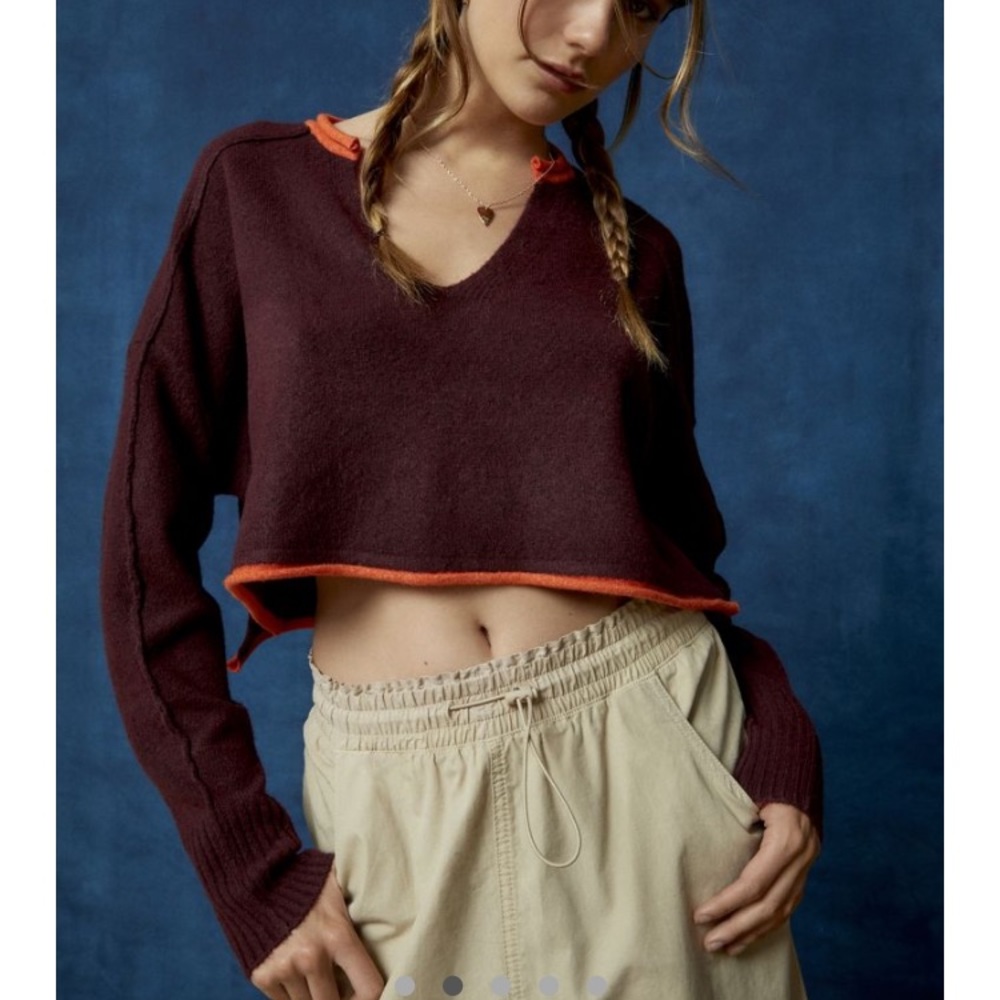 NWT Urban Outfitters BDG Cardiff Notch Neck Sweater, XS